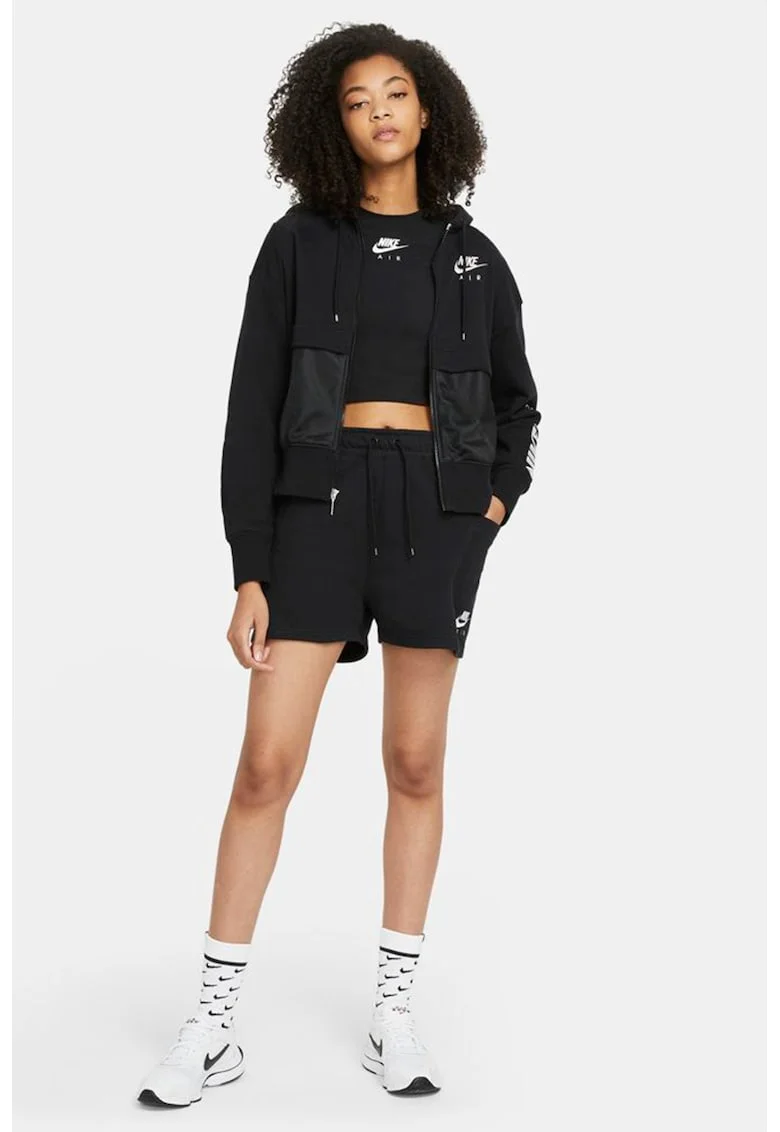 Pantaloni scurti de jerseu cu snur Air, Negru