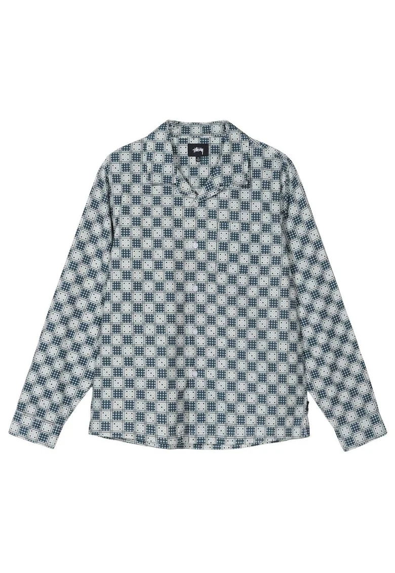 Camasa barbati, STUSSY, gri/bleumarin,