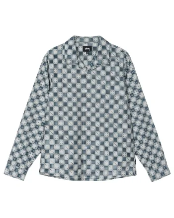 Camasa barbati, STUSSY, gri/bleumarin,