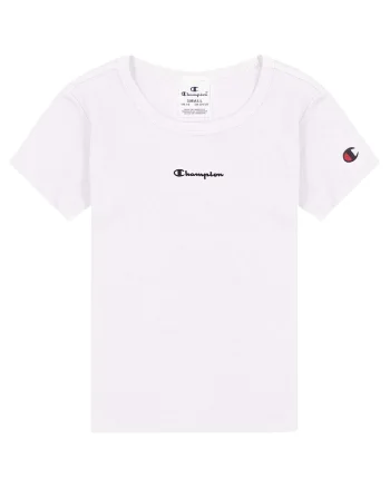 Tricou copii  croiala regulata, decolteu rotund, alb, bumbac