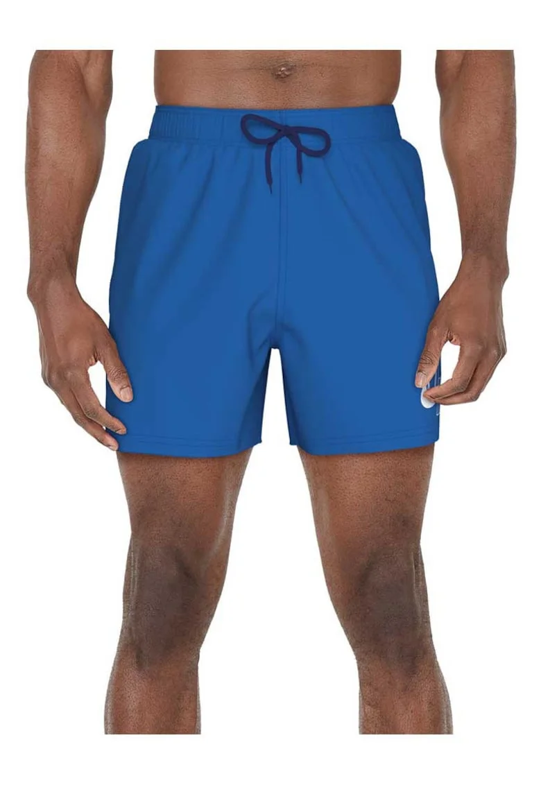 Costume de baie barbati,  pantaloni scurti de baie, talie elastica, imprimeu, albastru, poliester
