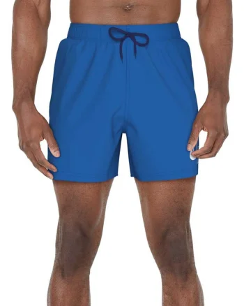 Costume de baie barbati,  pantaloni scurti de baie, talie elastica, imprimeu, albastru, poliester