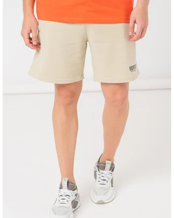 Pantaloni scurti din bumbac cu buzunare laterale Code Core, Bej