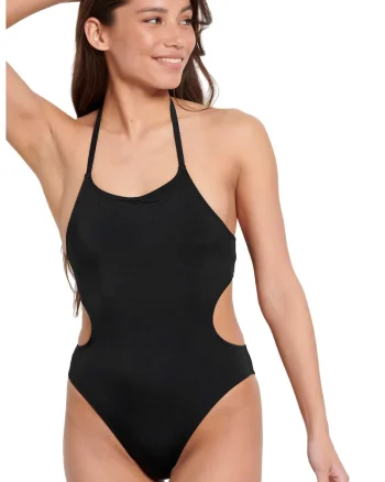 Costum de baie,  Negru, Poliamida/Elastan