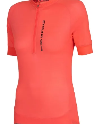 Tricou ciclism,  Poliester/Elastan, Rosu