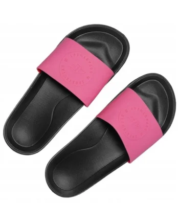 Papuci dama,  Material sintetic, Negru/Roz, Negru/Roz