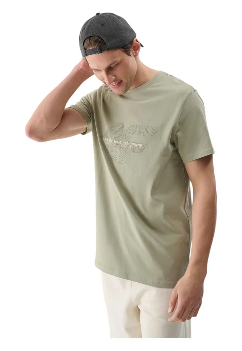 Tricou cu maneca scurta,  barbati, verde, bumbac