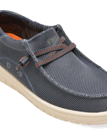 Mocasini JEEP albastri, 61115, din material textil