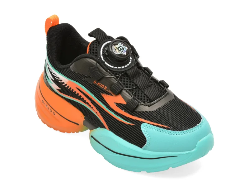 Pantofi sport SELECTION KIDS negri, W616, din material textil