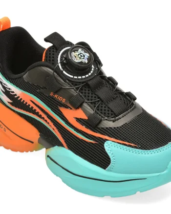 Pantofi sport SELECTION KIDS negri, W616, din material textil