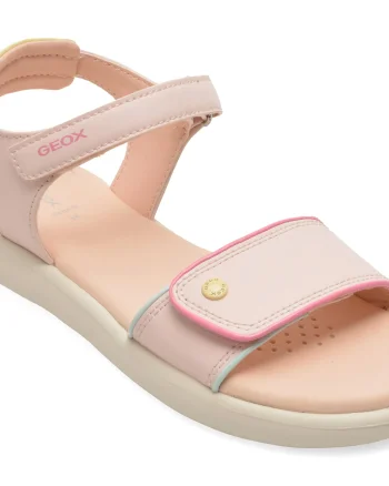 Sandale GEOX roz, J65MSC, din piele ecologica