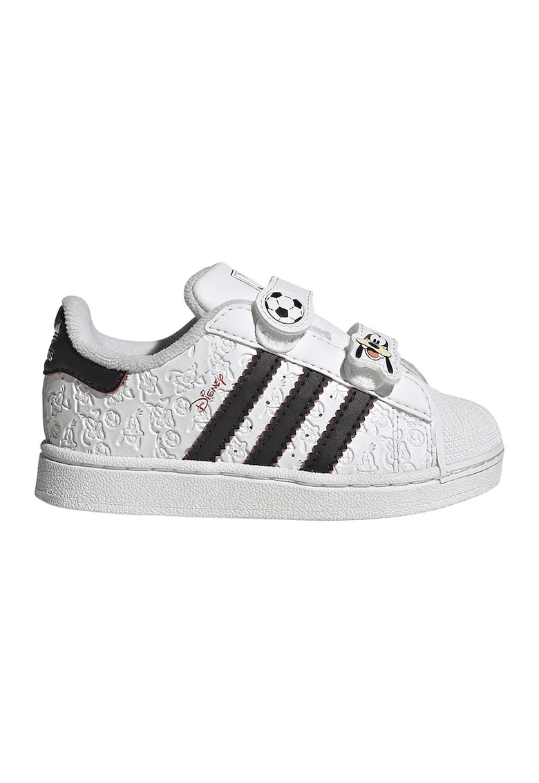 Pantofi sport din piele ecologica cu imprimeu desene animate Superstar II, Rosu/Alb/Negru