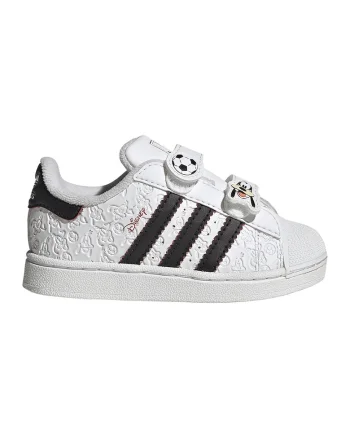 Pantofi sport din piele ecologica cu imprimeu desene animate Superstar II, Rosu/Alb/Negru