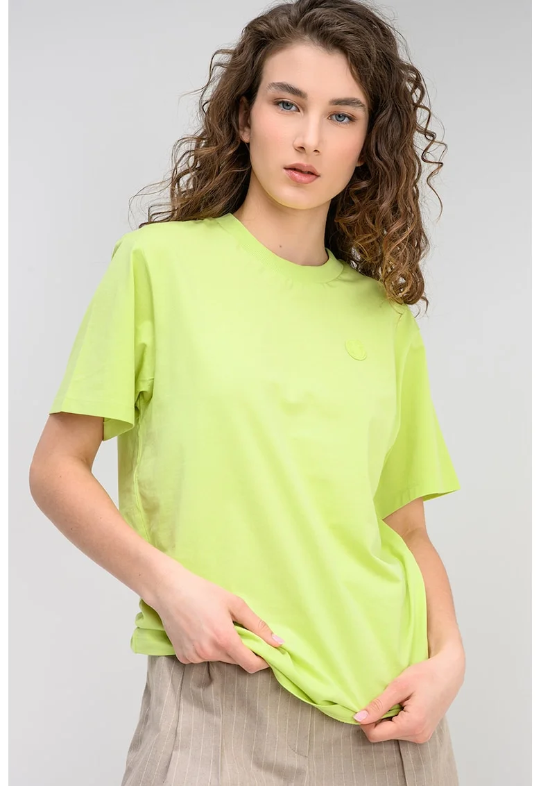 Tricou relaxed fit Vintage, Verde fistic