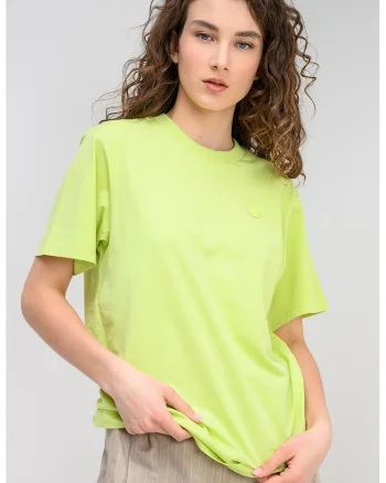 Tricou relaxed fit Vintage, Verde fistic