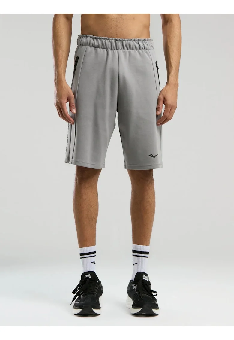 Pantaloni scurti cu buzunare laterale, Gri deschis, Gri
