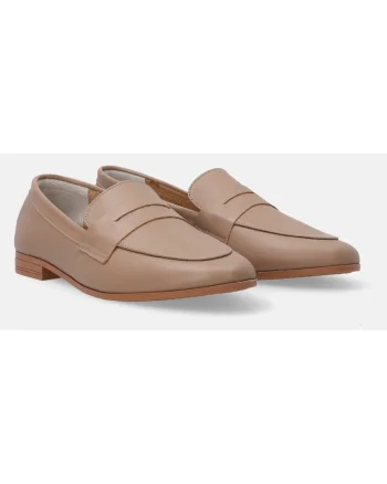 Pantofi loafer din piele cu imprimeu uni,