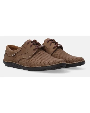 Pantofi casual cu perforatii si model uni