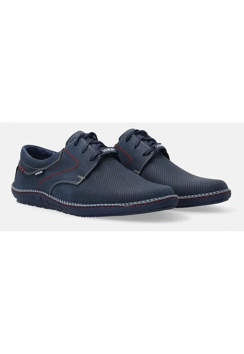 Pantofi casual cu sierturi din piele nubuc