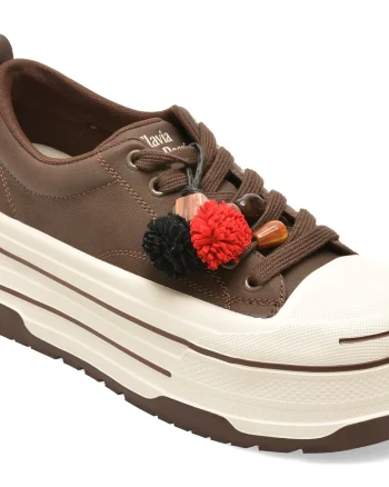 Pantofi sport FLAVIA PASSINI maro, D9150, din piele naturala