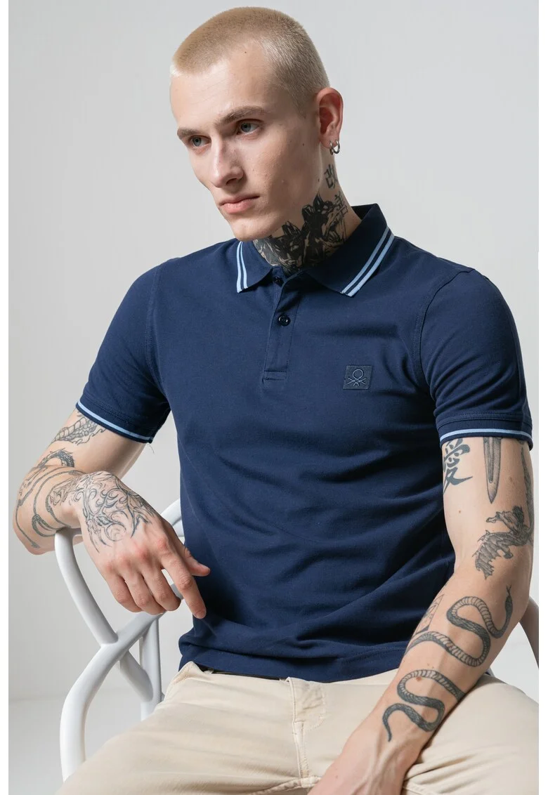 Tricou polo cu logo brodat