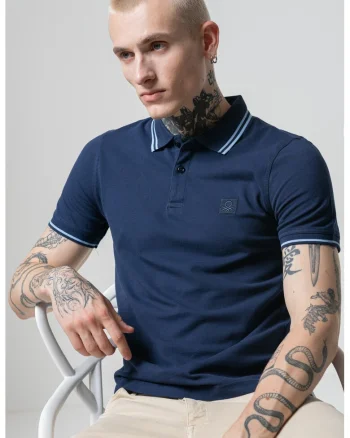 Tricou polo cu logo brodat