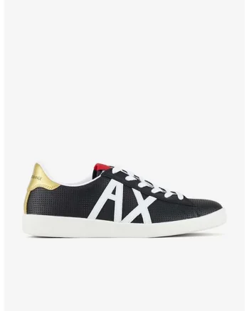Pantofi sport din piele cu garnituri contrastante