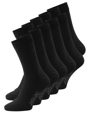 Set de sosete lungi, din amestec de bumbac - 10 perechi, Negru