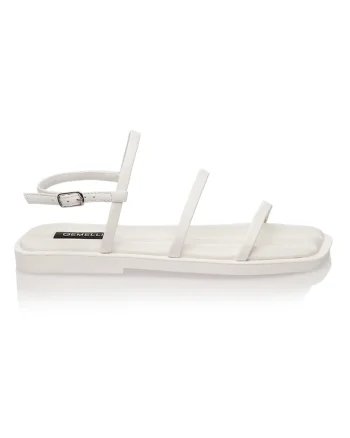 Sandale slingback din piele Gladiator
