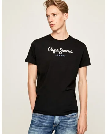 Tricou din bumbac Eggo, Alb/Negru