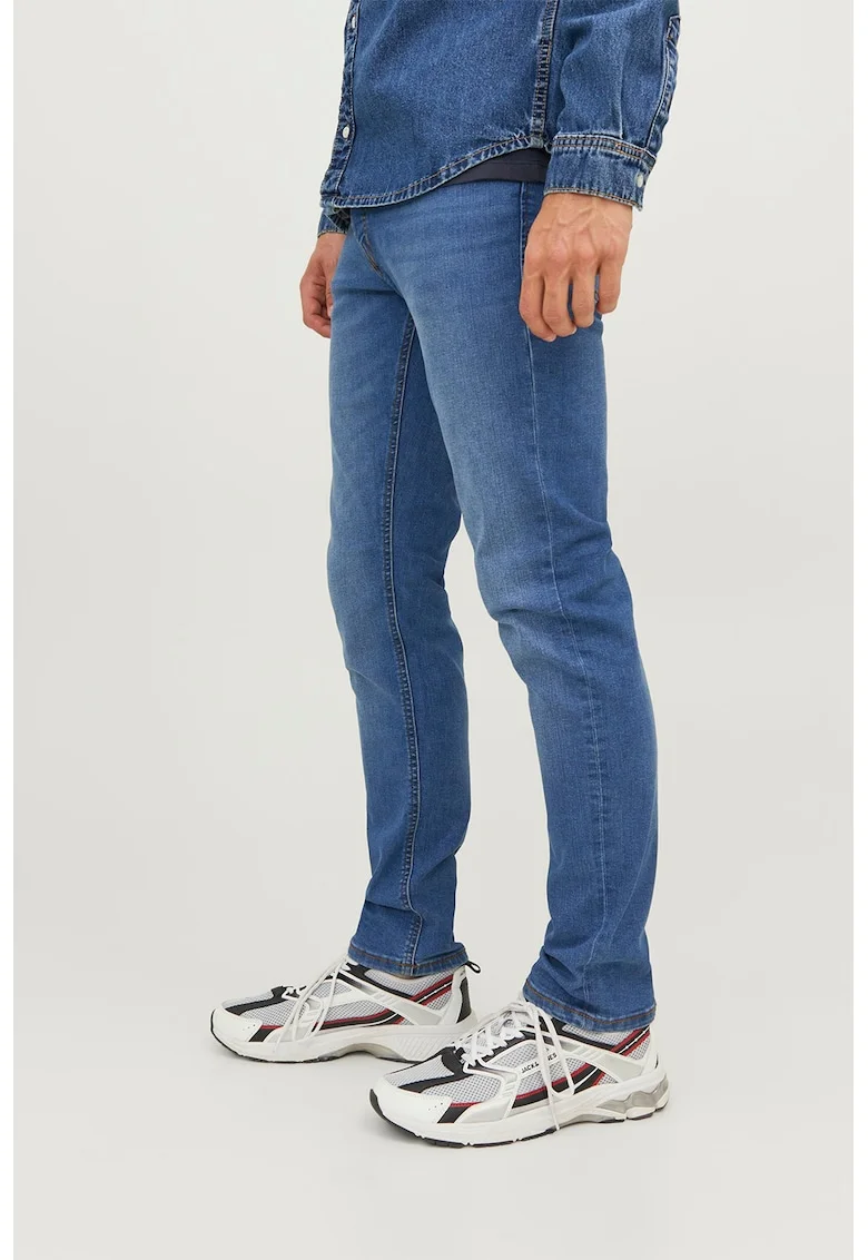 Blugi slim fit Glenn, Albastru melange