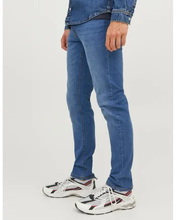 Blugi slim fit Glenn, Albastru melange
