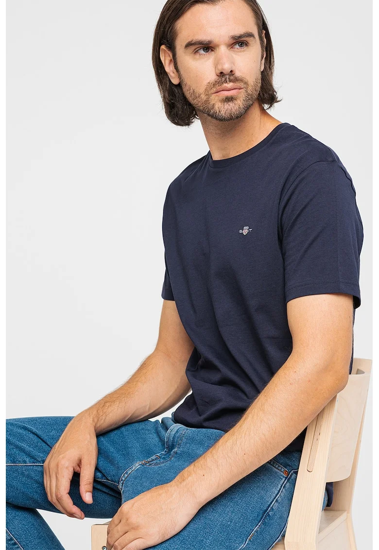 Tricou din bumbac Shield, Bleumarin