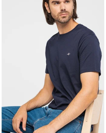 Tricou din bumbac Shield, Bleumarin