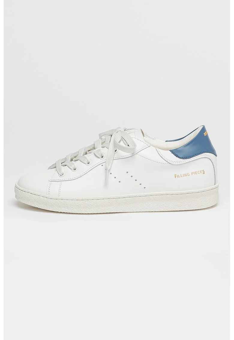 Pantofi sport low-cut de piele Frame Elara, Albastru inchis/Alb optic