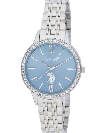 Ceas quartz cu cristale, Argintiu