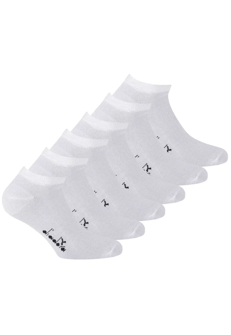 Set de sosete unisex pana la glezna - 6 perechi, Alb