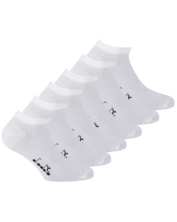 Set de sosete unisex pana la glezna - 6 perechi, Alb