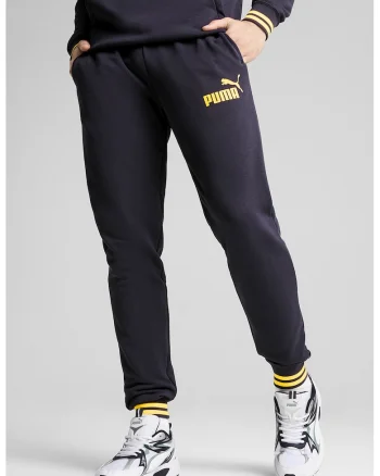 Pantaloni de trening din amestec de bumbac cu mansete elastice, Albastru ultramarin