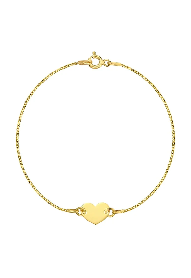 Bratara Aur 585 - 14K cu charm Heart - Inima, 17 CM