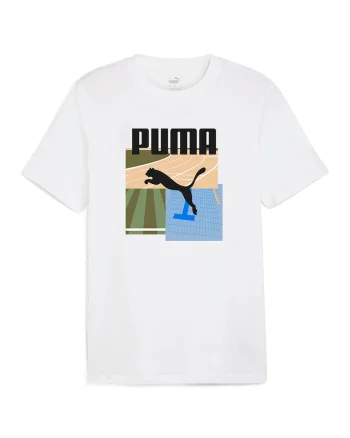 Tricou Summer Sports, Alb/Verde/Albastru