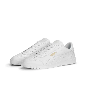 Pantofi sport de piele si piele ecologica Club, Alb optic