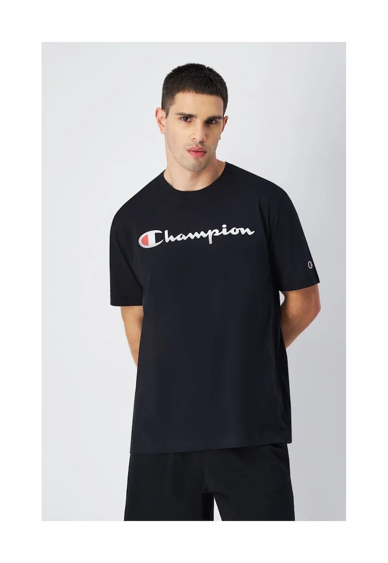 Tricou pentru barbati,  3400376, Bumbac, Negru
