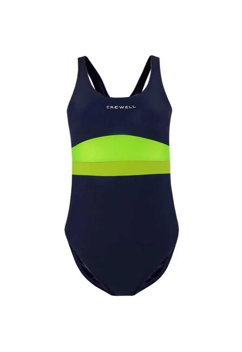 Costum de baie pentru copii,  Poliester, Negru/Verde, Multicolor