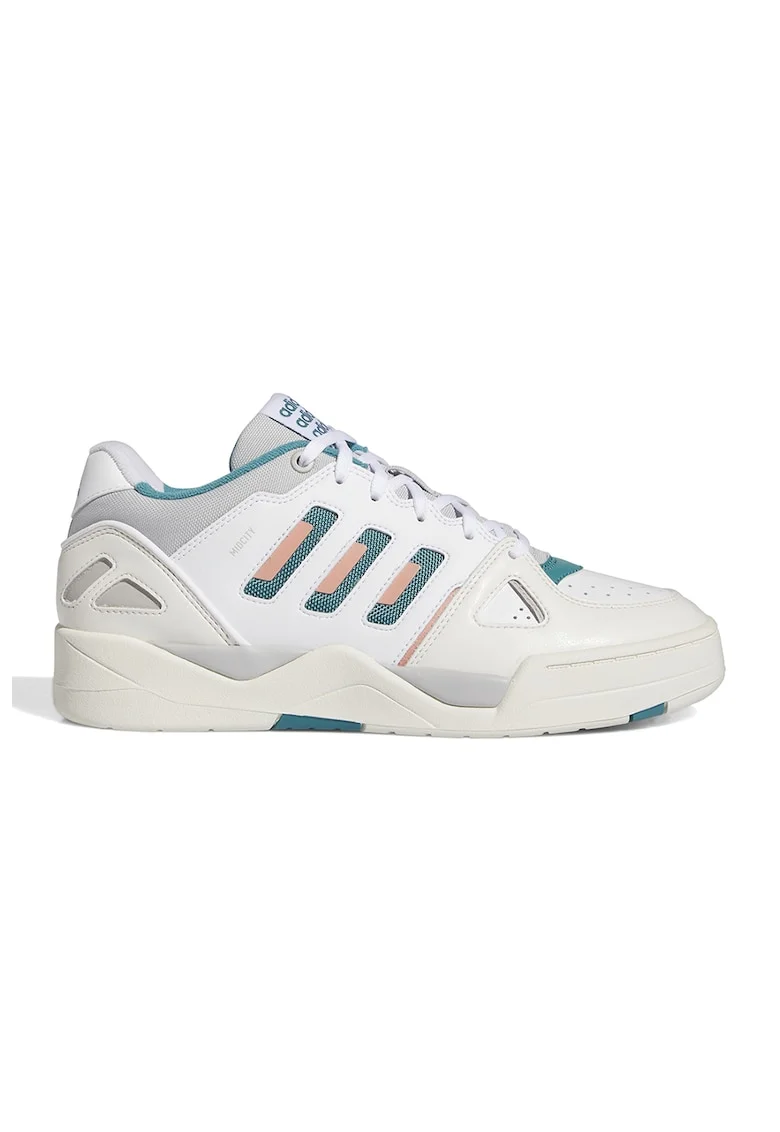 Pantofi sport low-cut din piele ecologica City, Alb/Verde