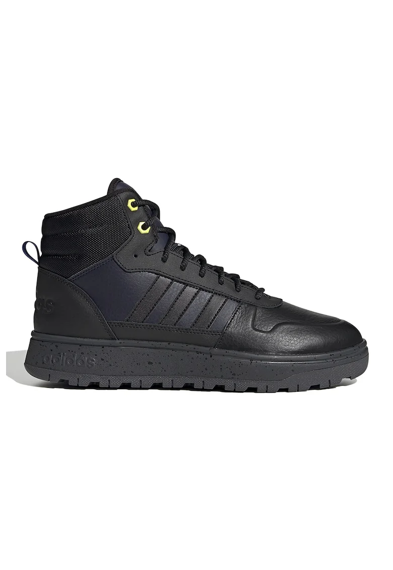 Pantofi sport cu segmente de piele Frozetic, Negru/Albastru ultramarin
