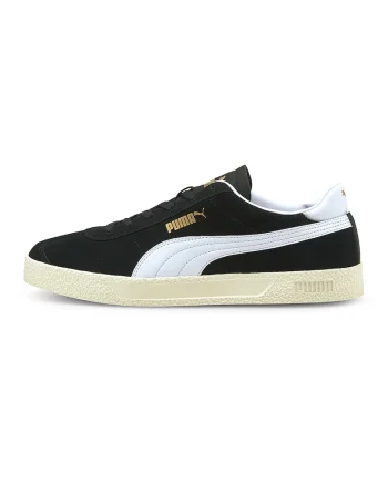 Pantofi sport de piele intoarsa cu logo Club, Alb/Negru