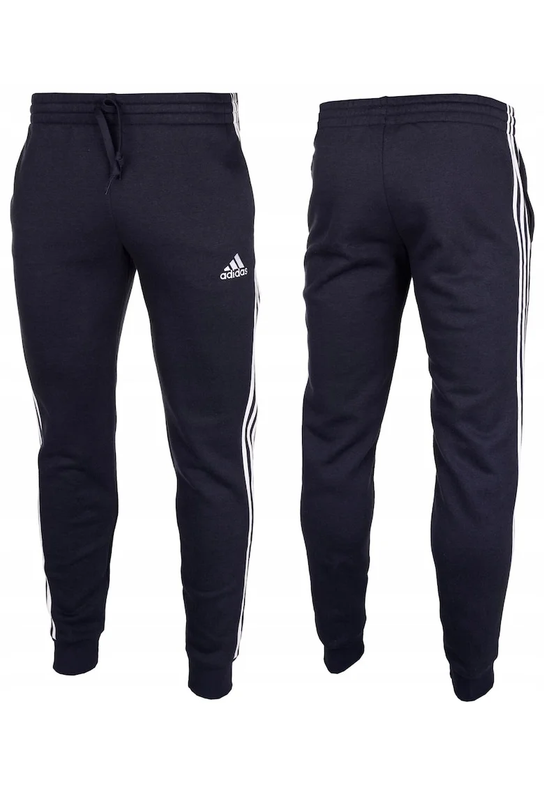 Pantaloni barbati  Essentials Fleece, 3 benzi laterale, caldurosi, bumbac,