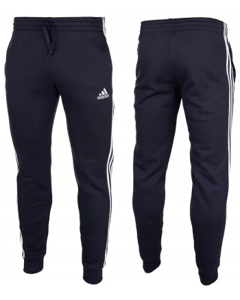 Pantaloni barbati  Essentials Fleece, 3 benzi laterale, caldurosi, bumbac,
