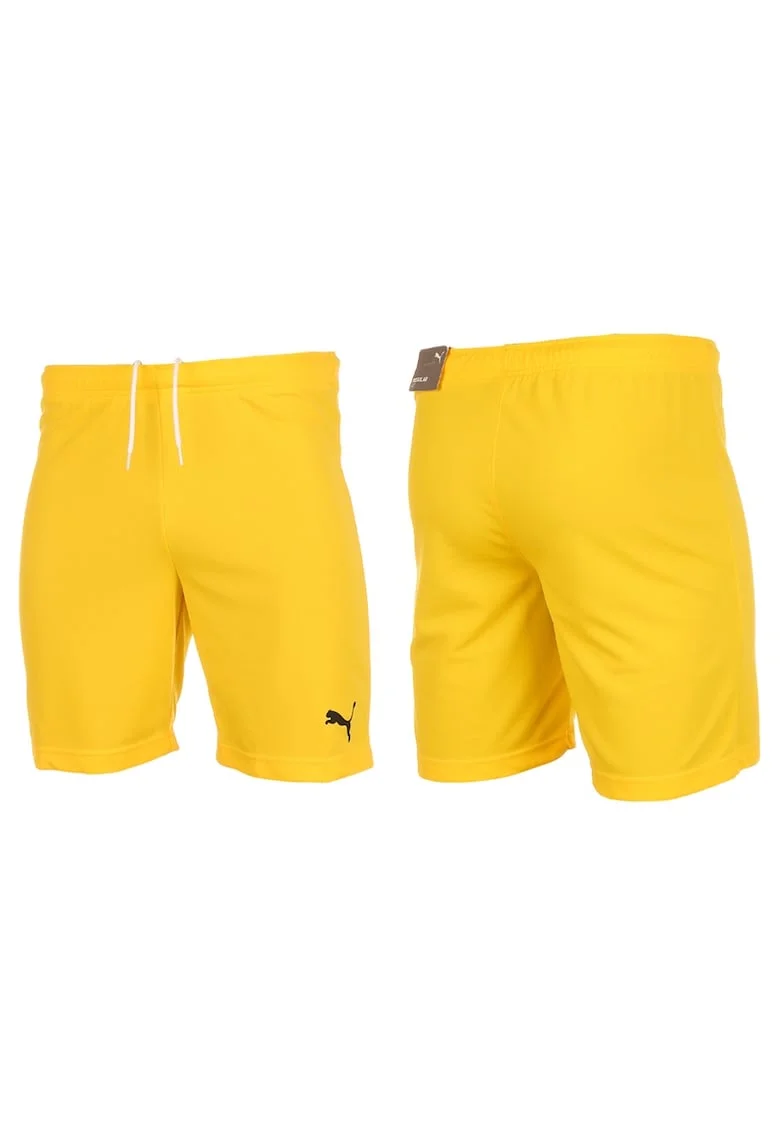Pantaloni scurti barbati,  poliester, galben,